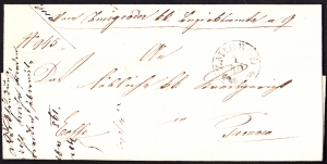 Żmigród - Tarnów obwoluta listu z treścią 1847 rok