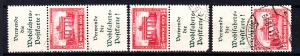 Deutsches Reich Mi.451 zestaw znaczków kasowanych do kombinacji
